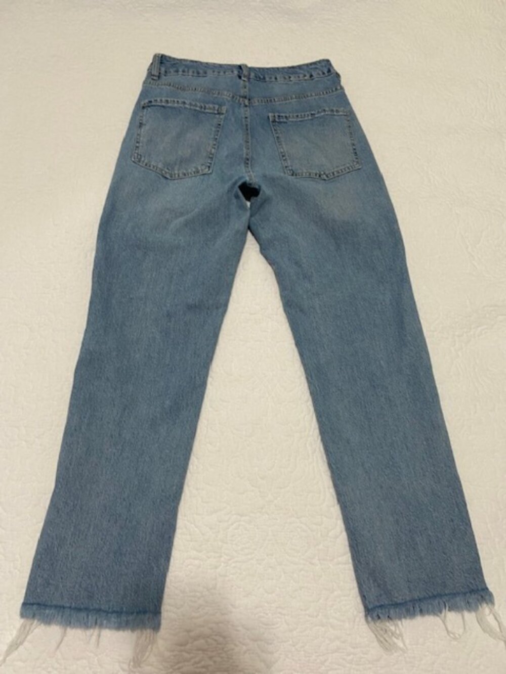 Garage Womens Jeans Distressed Blue Denim High Rise Straight Ankle F499 Size 07 - Picture 4 of 12